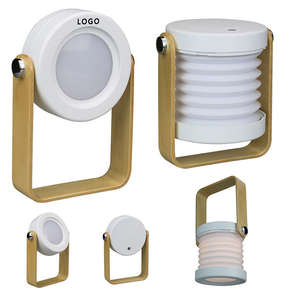 LED Lantern – Adjustable Cordless Light with Solid Wood Handle